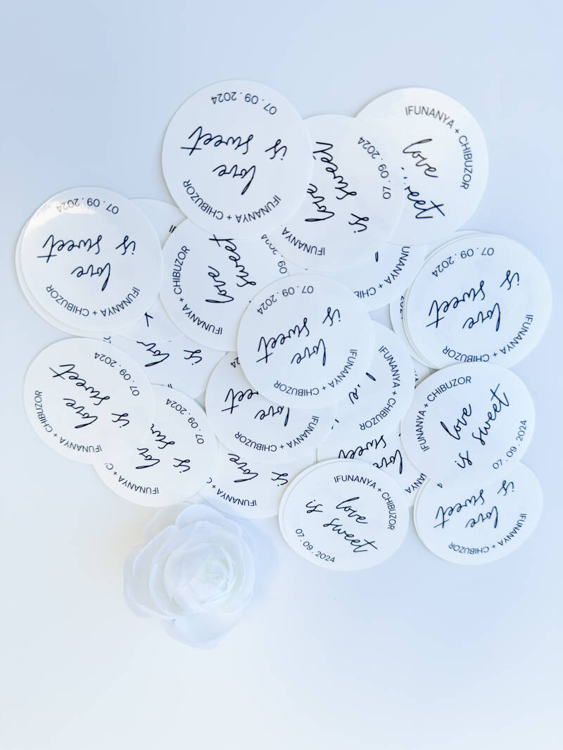 Wedding Minimalist Round Labels 