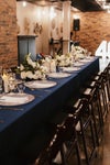 Navy Blue Table Setting
