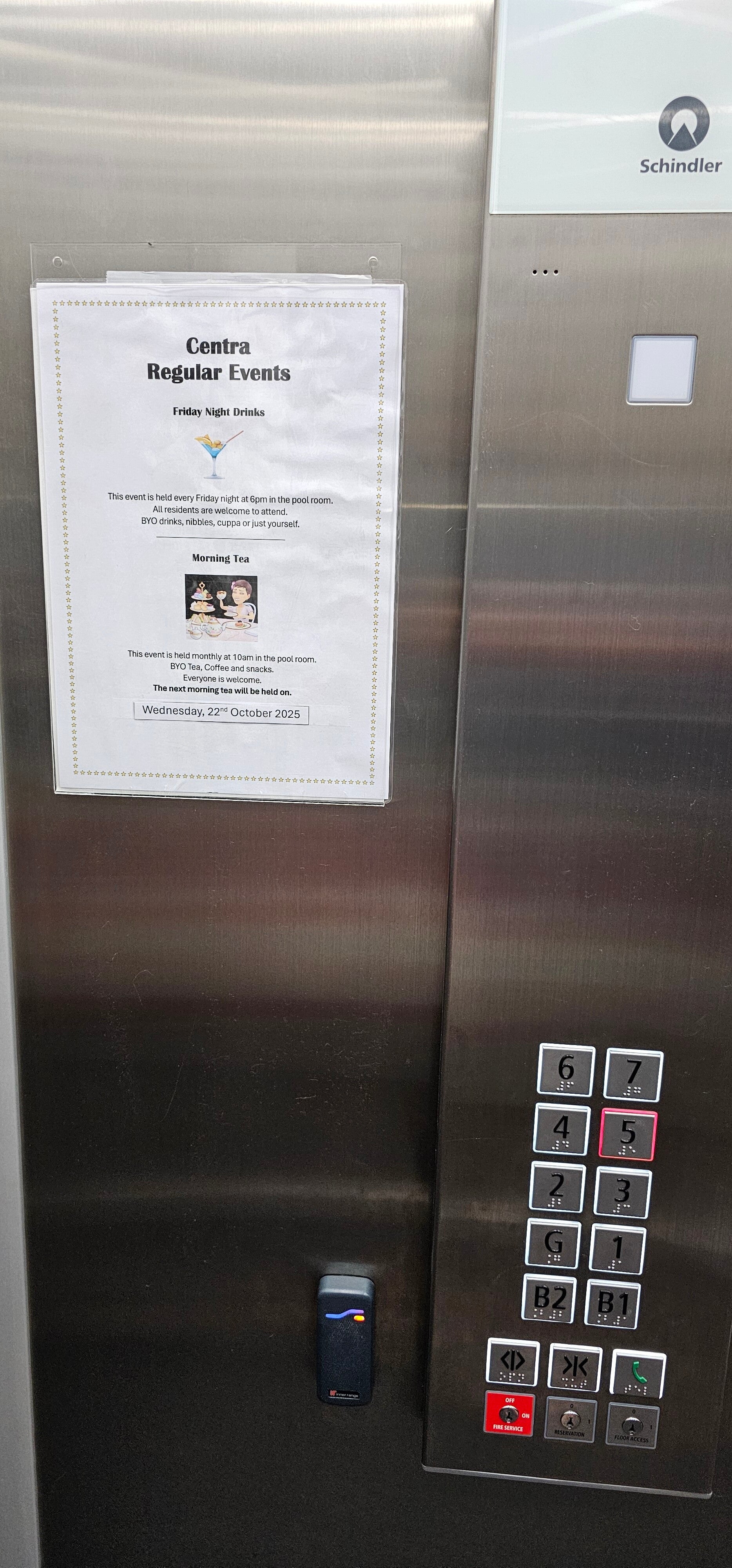 Lift Noticeboard