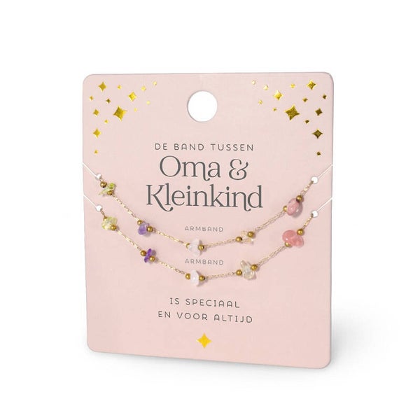 Edelstenen Armband Set: Oma & Kleinkind