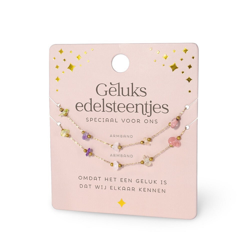 Edelstenen Armband Set: Geluks Edelsteentjes