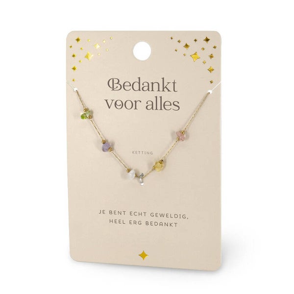 Edelstenen Ketting: Bedankt voor alles