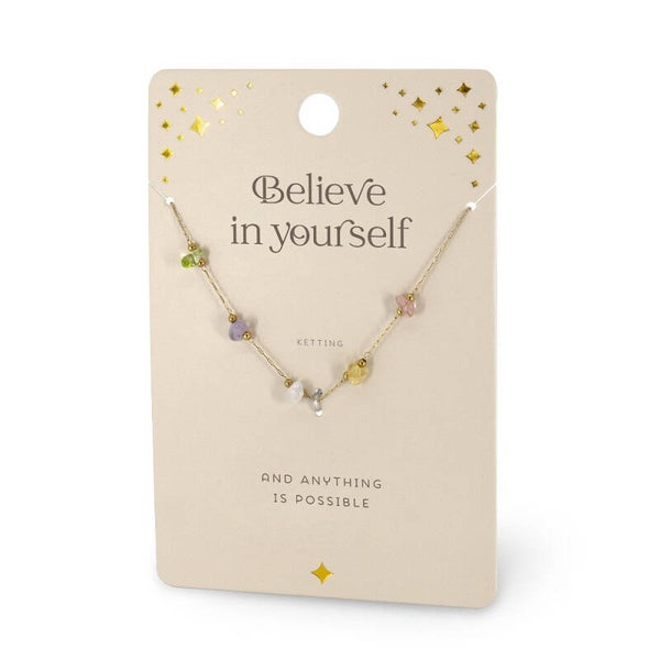 Edelstenen Ketting: Believe in yourself