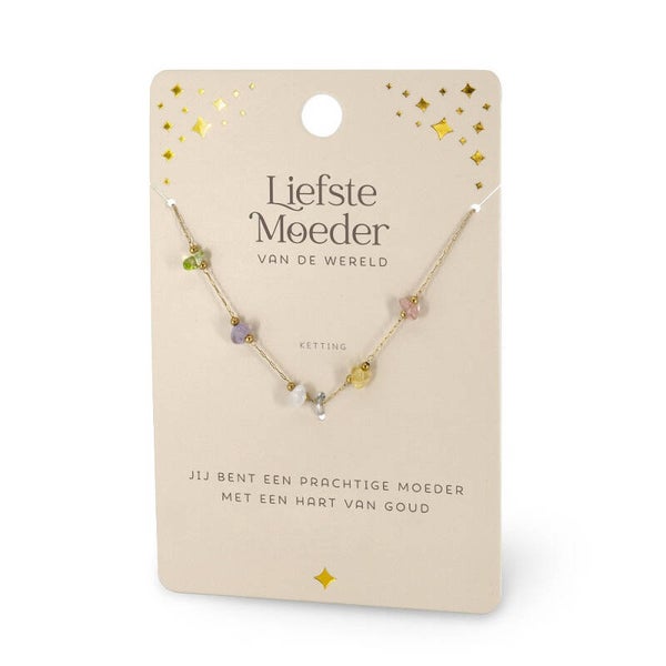 Edelstenen Ketting: Liefste Moeder