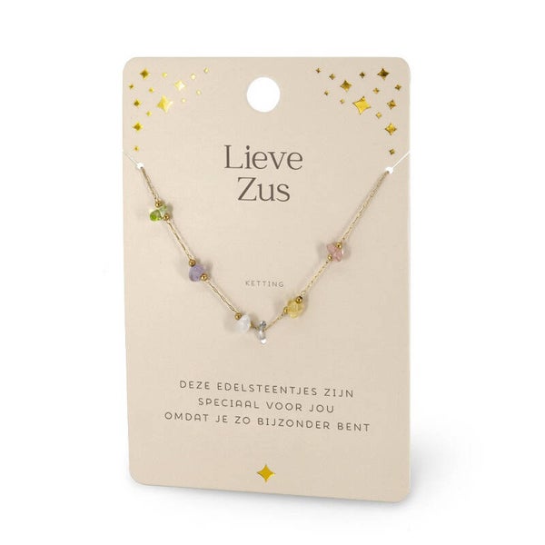 Edelstenen Ketting: Lieve Zus
