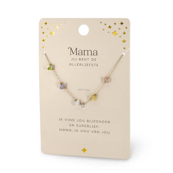Edelstenen Ketting: Mama