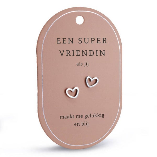 Oorbellen: Zilver - Een super vriendin