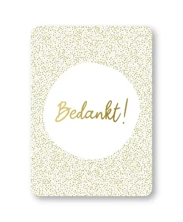 Wenskaart: Bedankt!