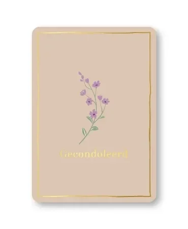 Wenskaart: Gecondoleerd