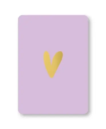 Wenskaart: Goude hart