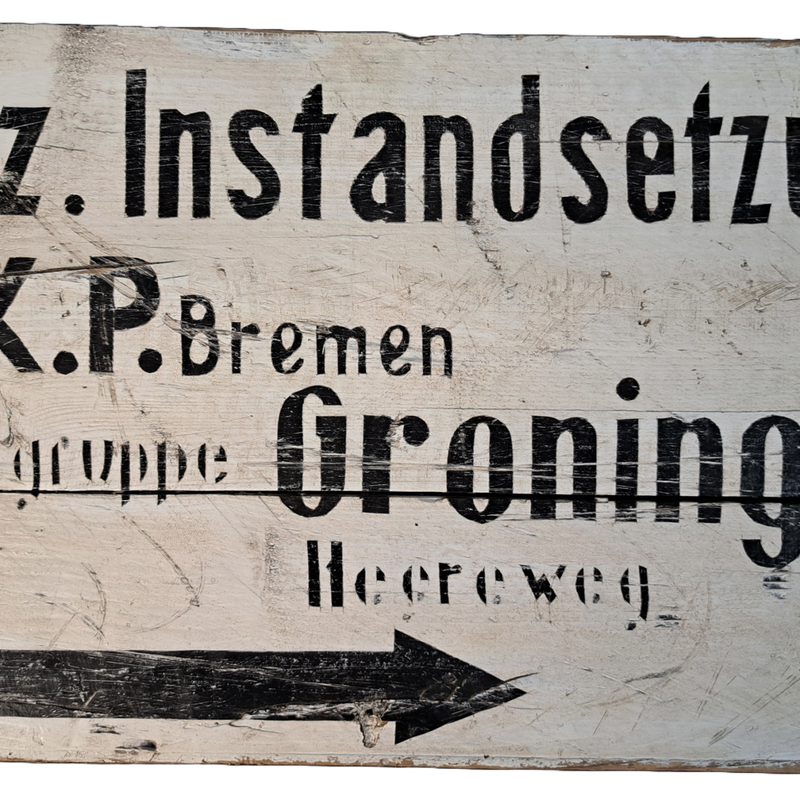Bord (reproductie) Heeres Kraftfahrpark 559 Groningen