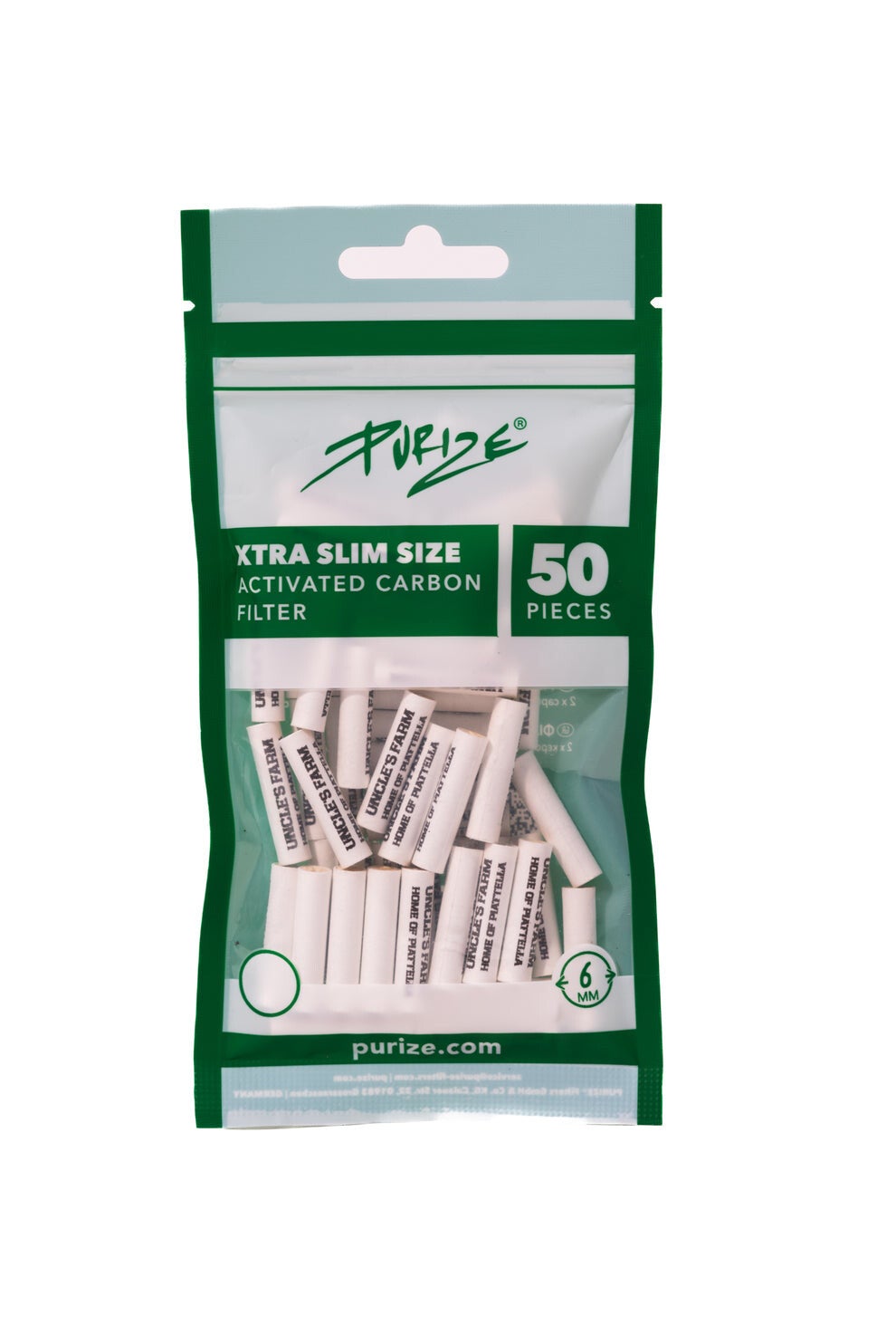 ACTIVATED CARBON FILTERS – PIATTELLA UNCLE’S FARM x PURIZE (6mm)