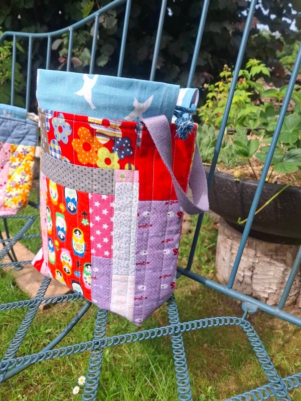 Projektbeutel Strickbeutel Tasche Patchwork