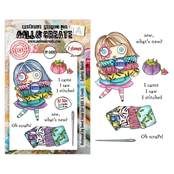 Creative Types A7 Stamp Sets Fabric Habit by Janet Klein