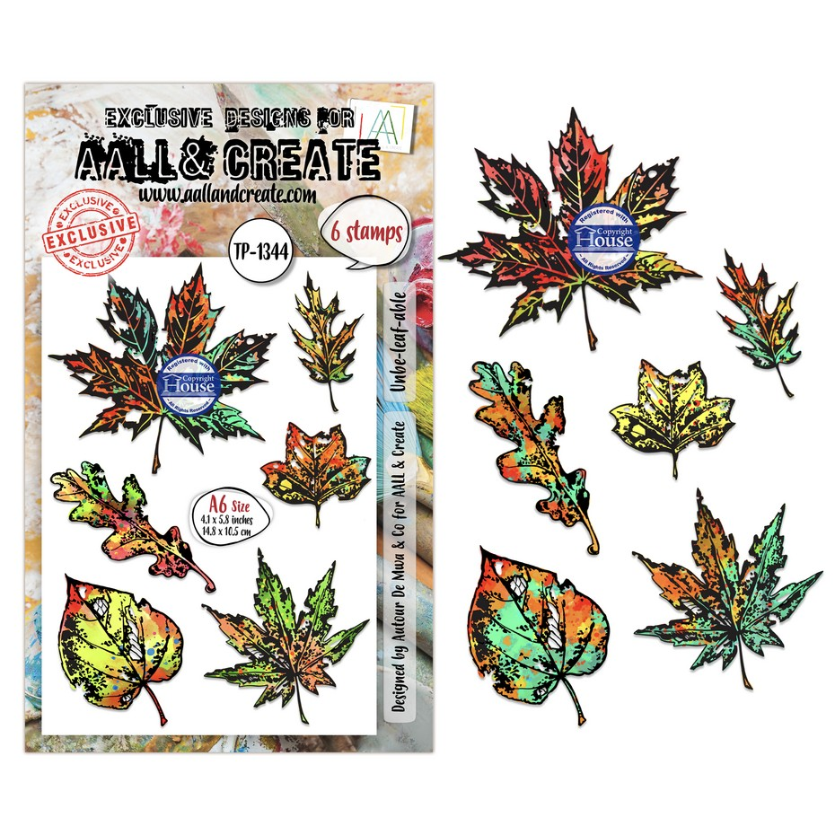 Hearted Nature A6 Stamp Sets Unbe-leaf-able by Autour De Mwa & Co