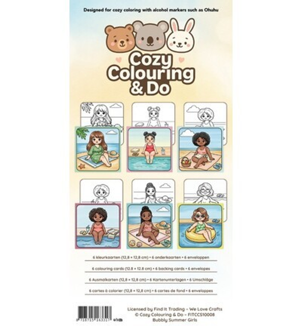 Kleurkaartenset – Bubbly zomermeisjes