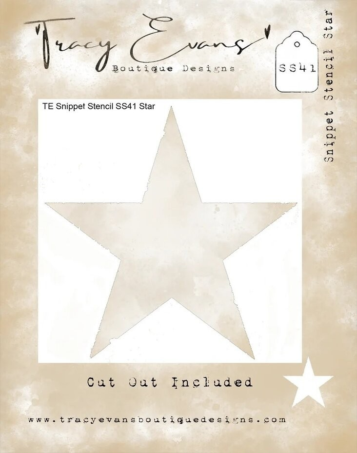 Star 4x4 Inch Snippet Stencil (SS041)