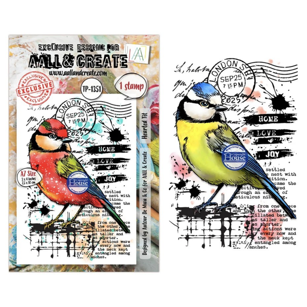 Hearted Nature A7 Stamp Sets Hearted Tit by Autour De Mwa & Co