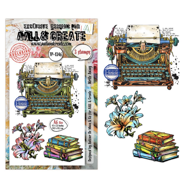 Hearted Nature A6 Stamp Sets Write Away by Autour De Mwa & Co