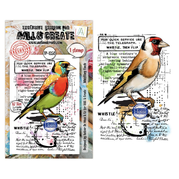 Hearted Nature A7 Stamp Sets Whistling Finch by Autour De Mwa & Co