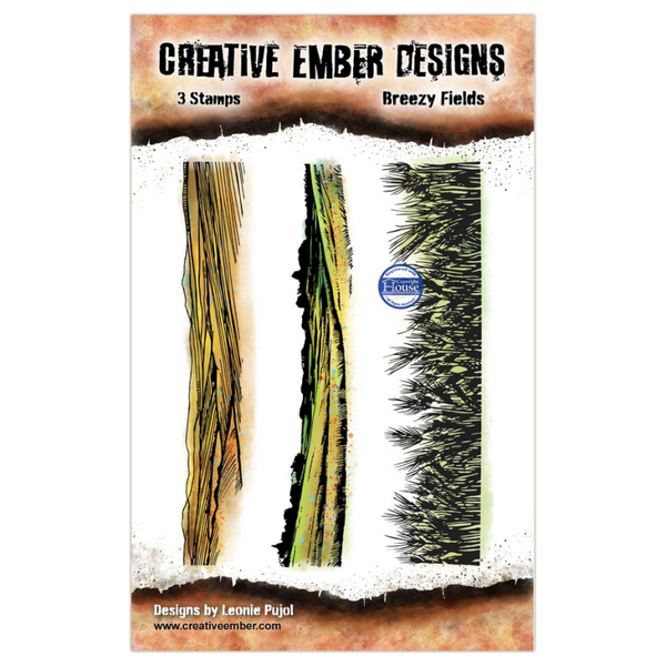 The Travelers A7 Stamp Set Breezy Fields by Leonie Pujol