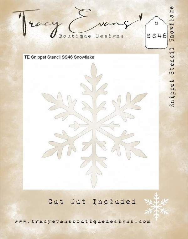 Snowflake 4x4 Inch Snippet Stencil (SS046)