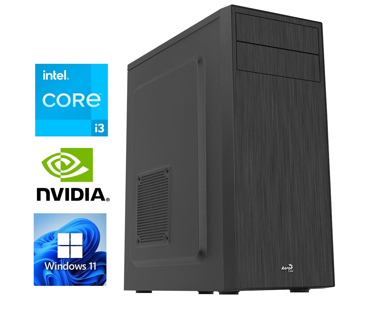OFFICE PC INTEL i3 12100F | 8GB DDR4 RAM | 512GB SSD | NVIDIA GT710 2 GB | WINDOWS 11 PRO