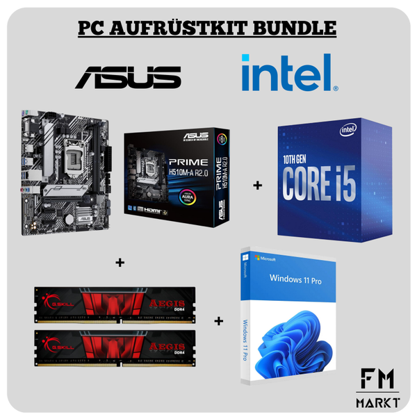 PC Bundle Aufrüstkit ASUS PRIME H510M-A INTEL i5 10400 16GB DDR4 RAM WIN 11 PRO