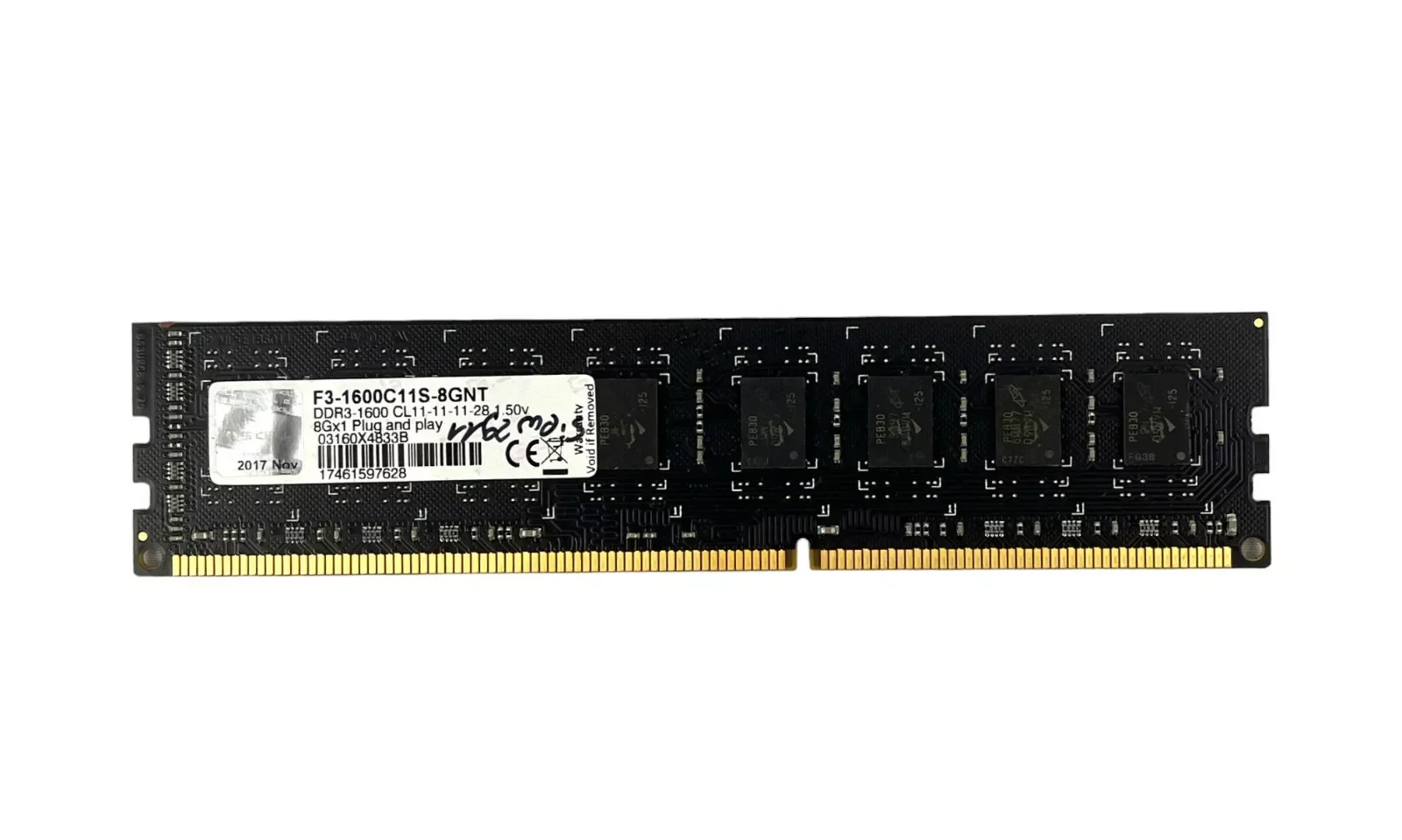 G.SKILL 8GB (1x8GB) F3-1600C11S-8GNT DDR3 1600MHz PC3-12800