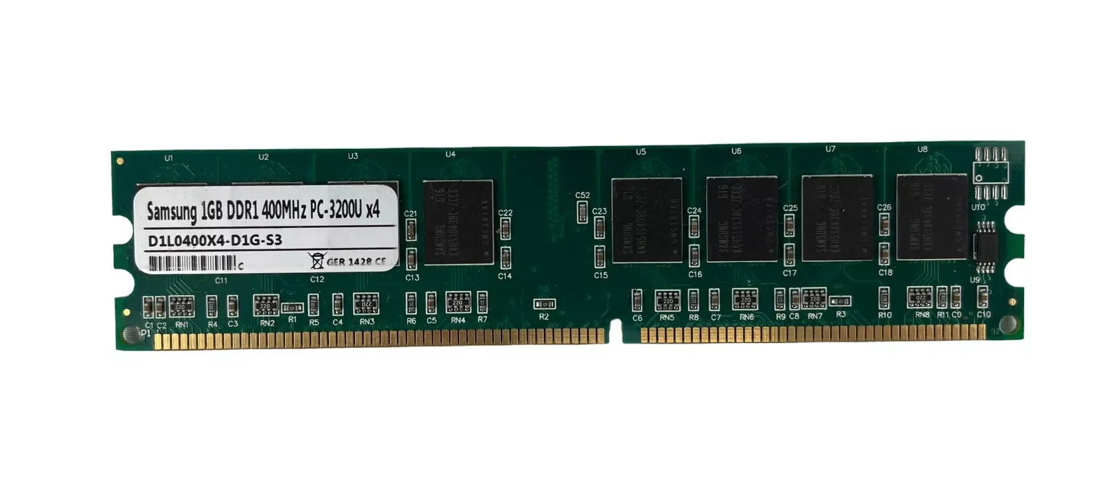 SAMSUNG 1GB (1x1GB) D1L0400x4-D1G-S3 DDR1-400MhZ PC-3200U PC RAM DDR1