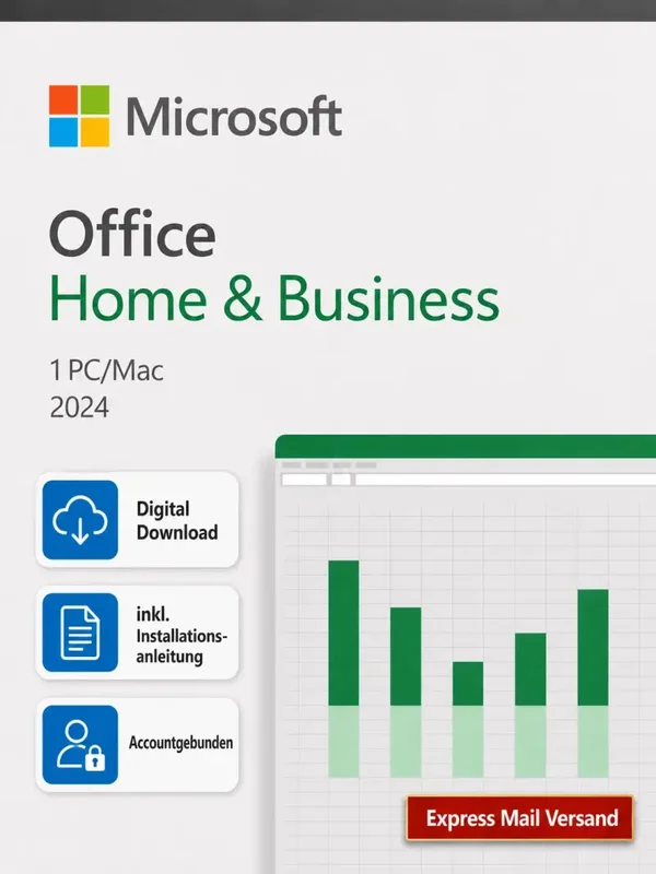 [WINDOWS & MacOS] Microsoft Office 2024 Home and Business PC/Mac Accountgebunden Bind Lebenslang