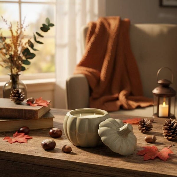 Geurkaars Pumpkin grijs