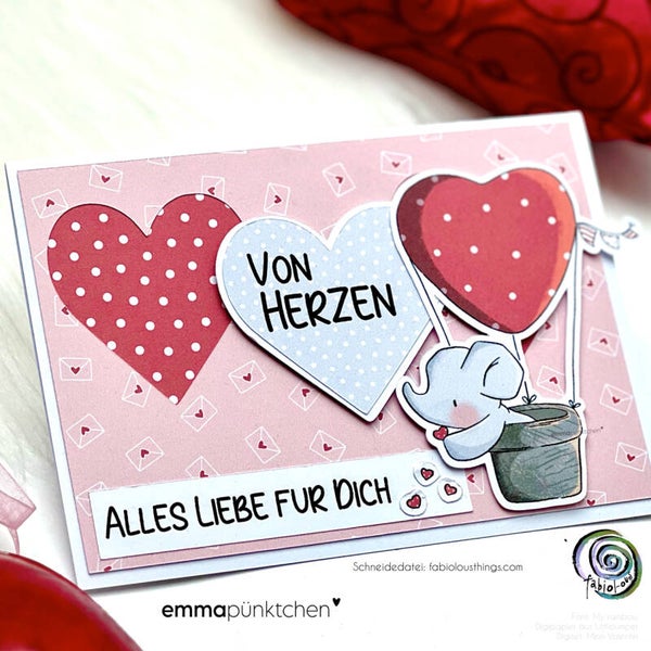 Herz an Herz Karte