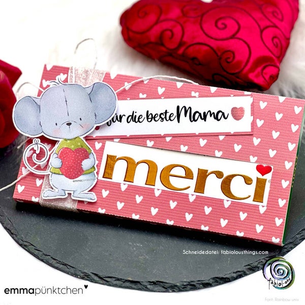 Verpackung - Merci 100g Banderole "merci"