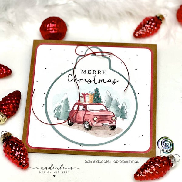 Weihnachtskugelkarte