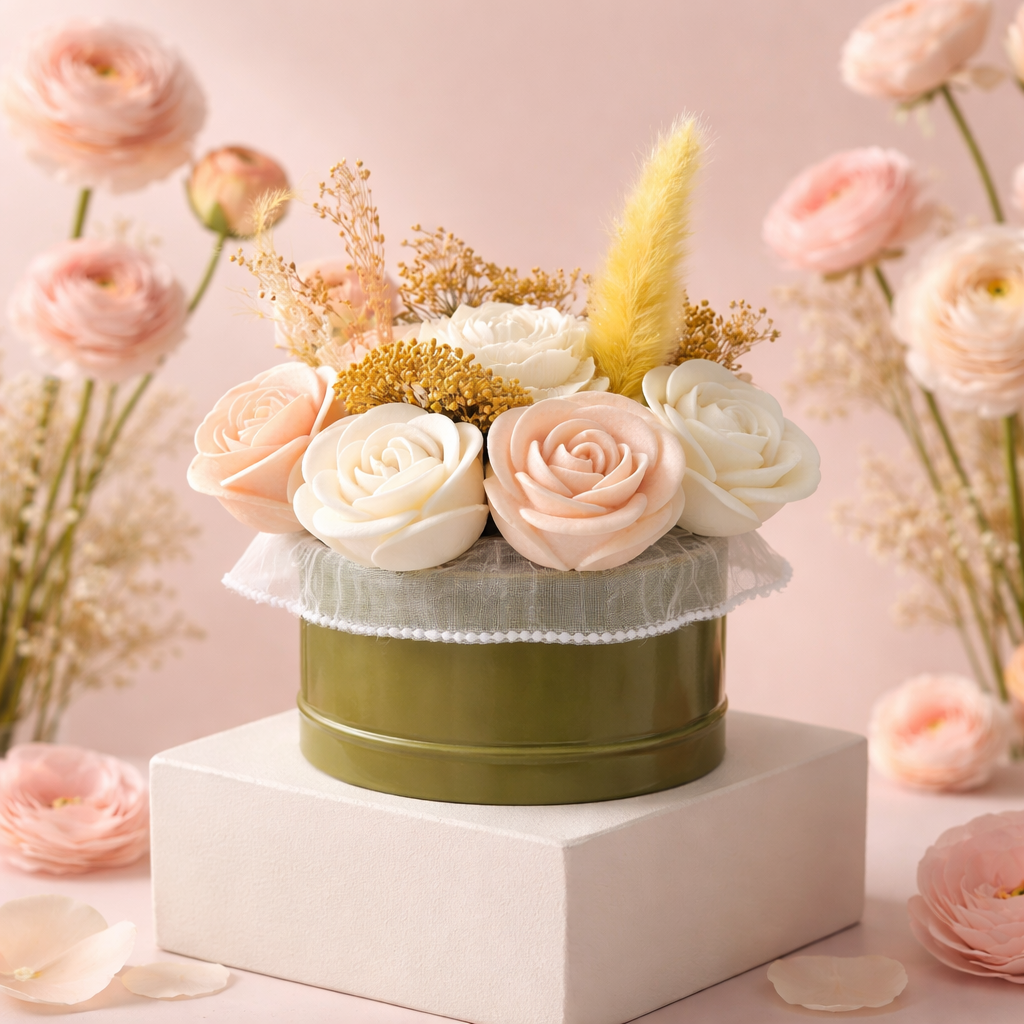 Blush Bloom Candle Bouquet