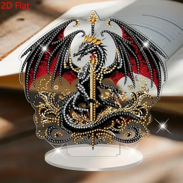 Dekoratives Standbild Schwarzer Drache