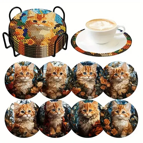 Kaffee - Teetassen Untersetzer Katzen ( 1 ) Setpreis