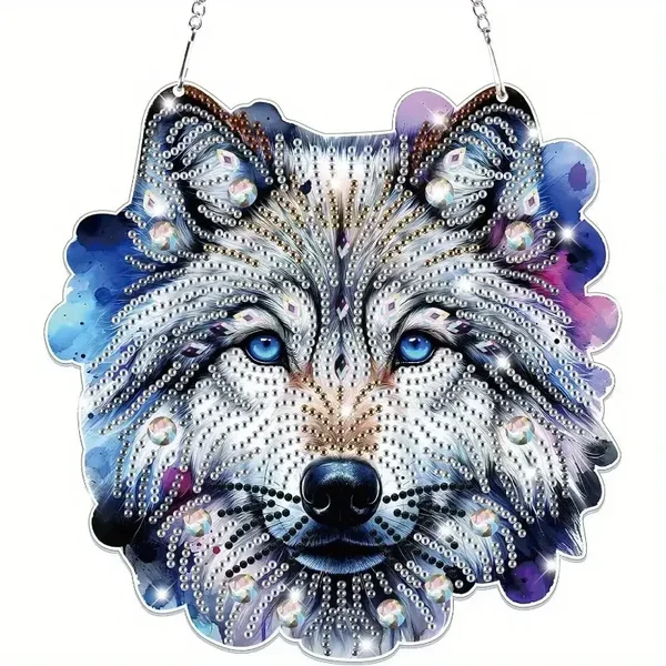 Fensterbild Wolf