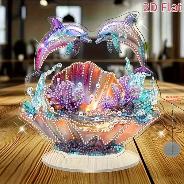 Dekoratives Standbild Schale Delfin