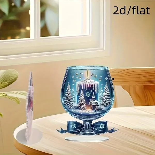 Dekoratives Standbild Weinglas Eiswelt