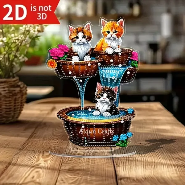 Dekoratives Standbild Drei Katzen