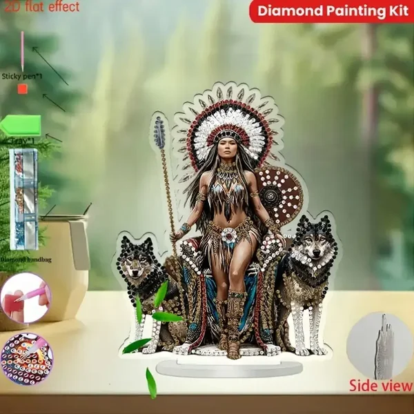 Dekoratives Standbild Mädchen mit Tieren