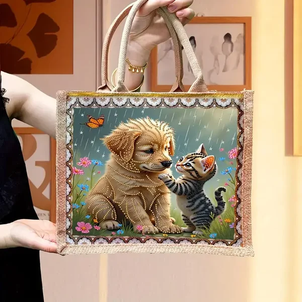 Leinentasche Hund & Katze