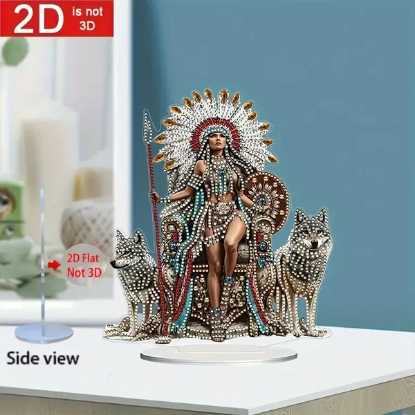 Dekoratives Standbild Indianischer Wolf