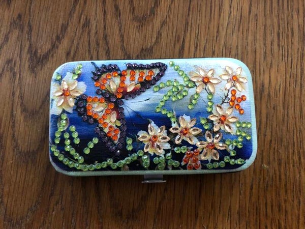 Nagelset Schmetterling Blumen mit Inhalt