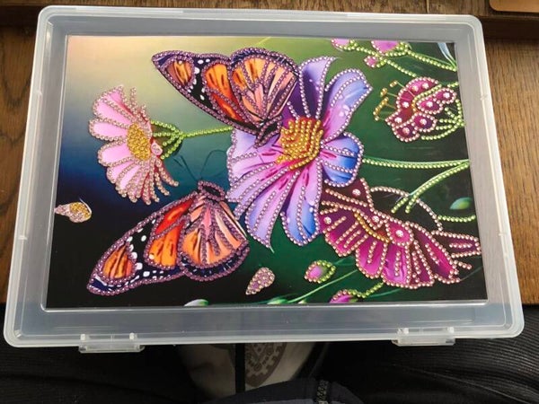 Aufbewahrungsbox Blumen Schmetterling