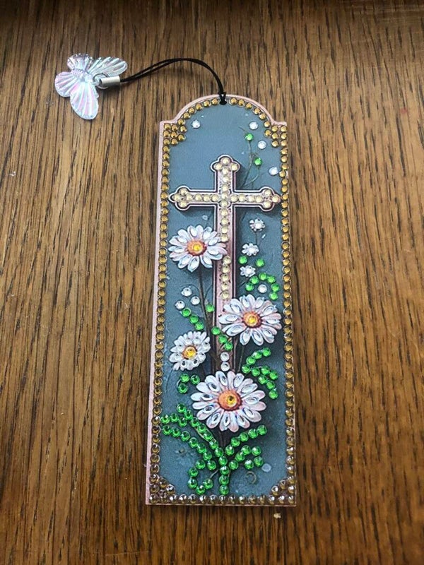 Lesezeichen Blumen Kreuz Stückpreis