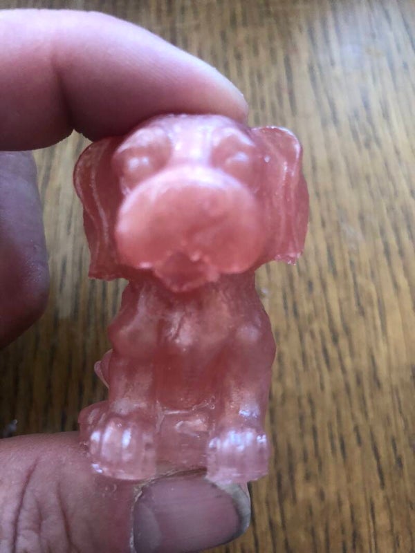 Deko Hund Bunny in der Beispielfarbe : Rose Red Stückpreis