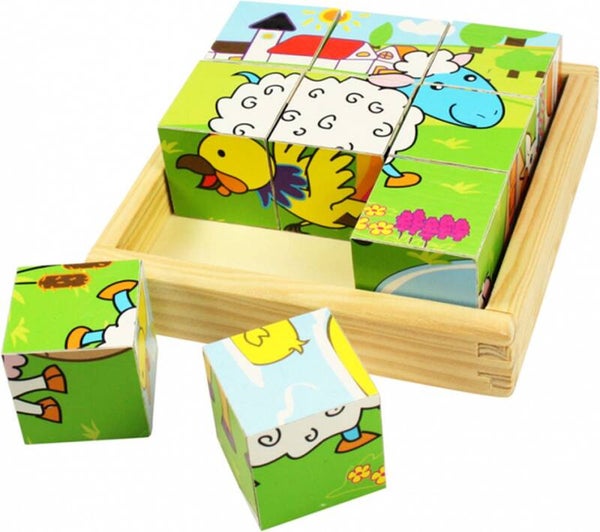Bigjigs Boerderijdieren Blokpuzzel